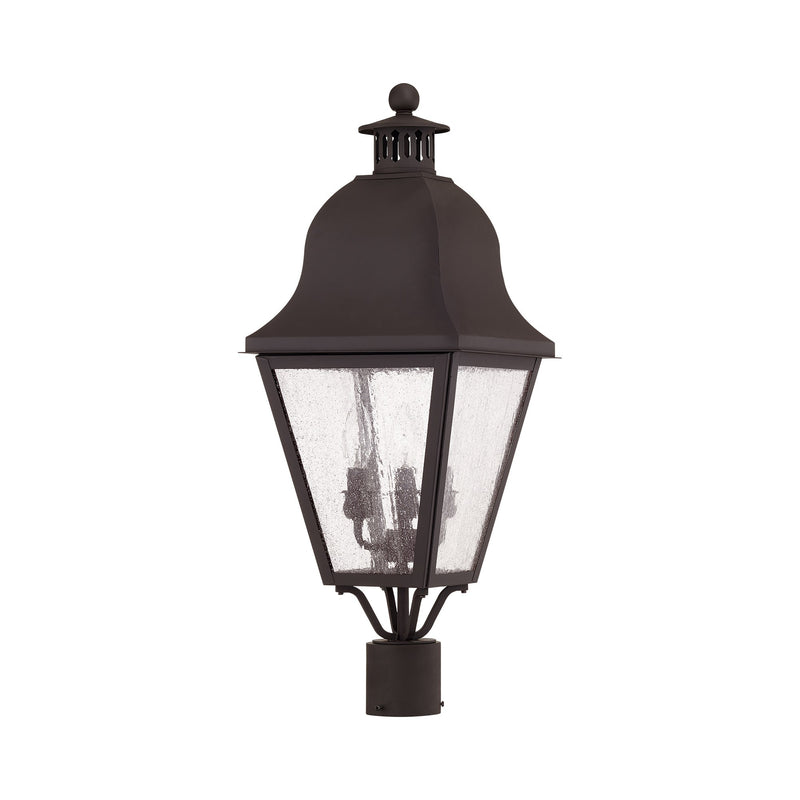 Amwell 3-Light Large Outdoor Post Light in Bronze