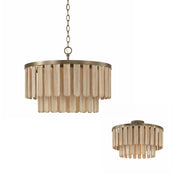 Jada Semi-Flush Mount in Dark Brass