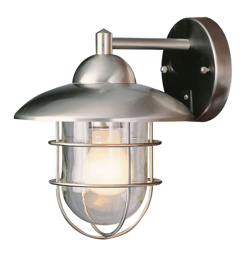 Gull 1-Light 8" Outdoor Wall Lantern in Steel