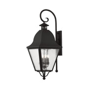 Amwell 4-Light Extra Large Outdoor Wall Lantern in Black