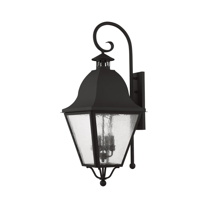Amwell 4-Light Extra Large Outdoor Wall Lantern in Black