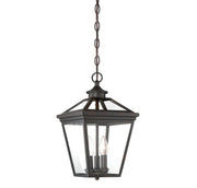 Ellijay 3-Light Outdoor Lantern Pendant in English Bronze