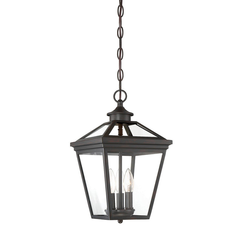 Ellijay 3-Light Outdoor Lantern Pendant in English Bronze