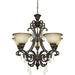 AC1827- Florence Chandelier in Multi Tone Bronze by Artcraft