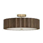 Cody 4-Light Semi-Flush Mount in Matte Brass