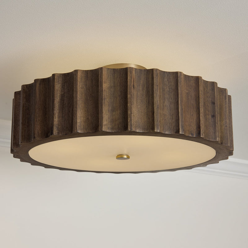 Cody 4-Light Semi-Flush Mount in Matte Brass