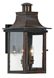 Chalmers 2-Light Outdoor Lantern in Aged Copper - Lamps Expo
