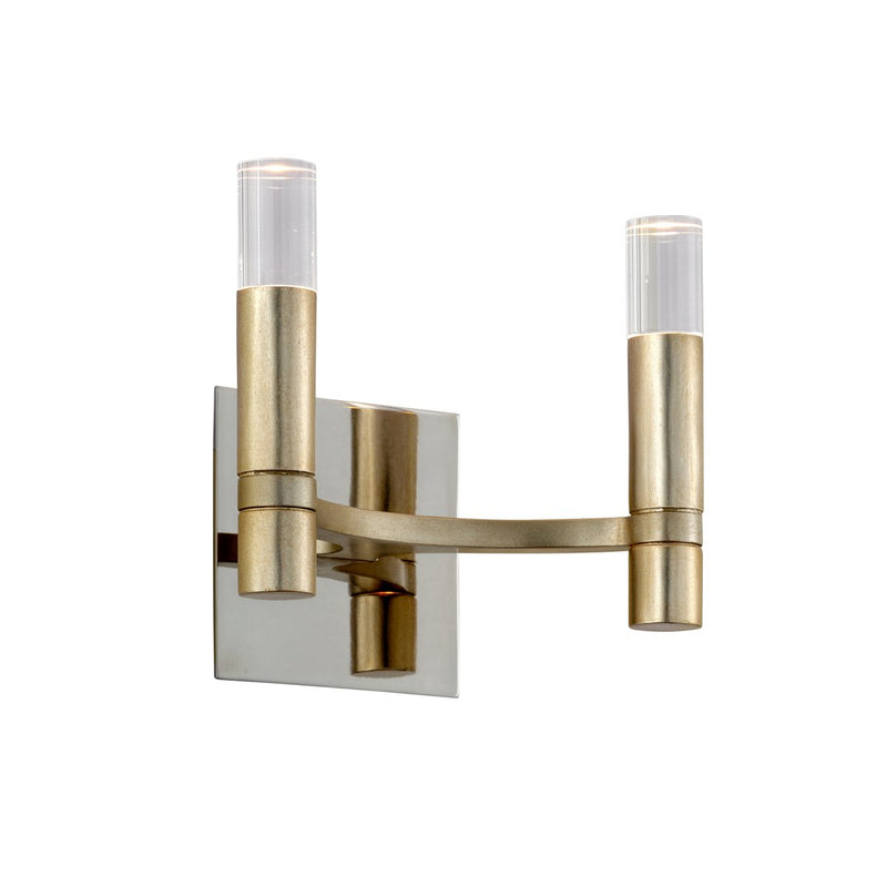 Nexus 2-Light Wall Sconce in Warm Silver Leaf