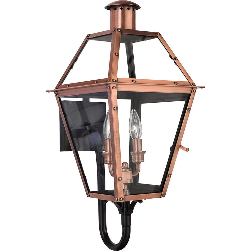 Rue De Royal 23.5" 2-Light Outdoor Wall Lantern in Aged Copper