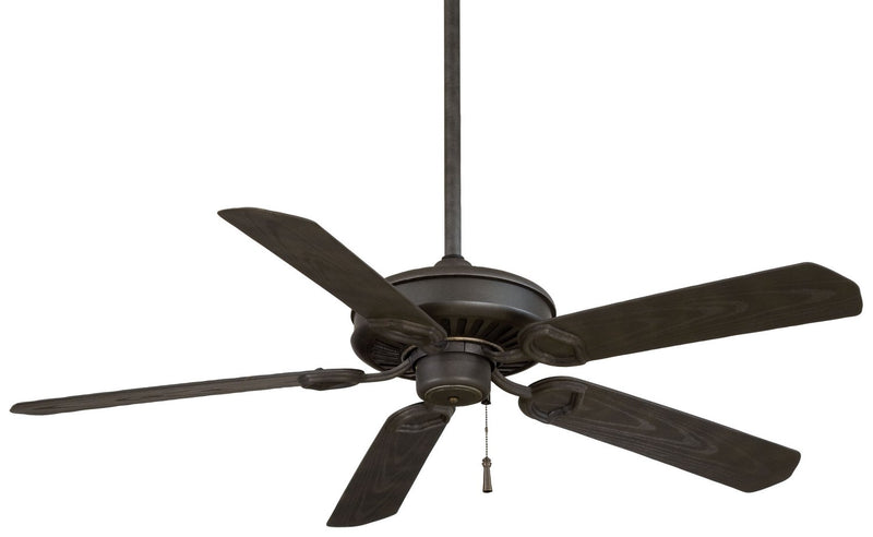 Sundowner 54" Outdoor Ceiling Fan in Black Iron with Aged Iron / Black Iron with Aged Iron Acce