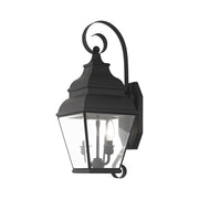 Exeter 2-Light Medium Outdoor Wall Lantern in Black