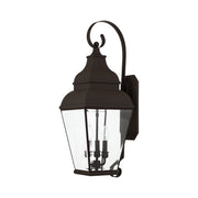 Exeter 3-Light Large Outdoor Wall Lantern in Bronze