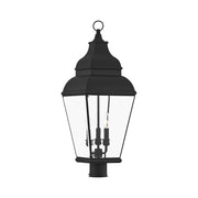 Exeter 3-Light Large Outdoor Post Light in Black