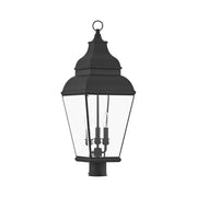 Exeter 3-Light Large Outdoor Post Light in Black