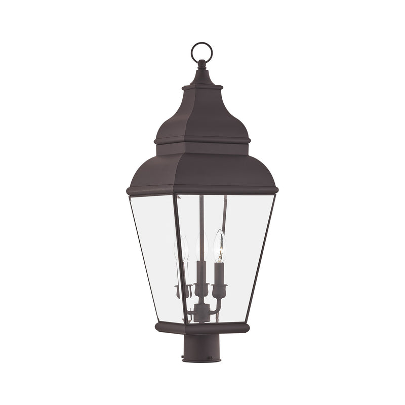 Exeter 3-Light Large Outdoor Post Light in Bronze