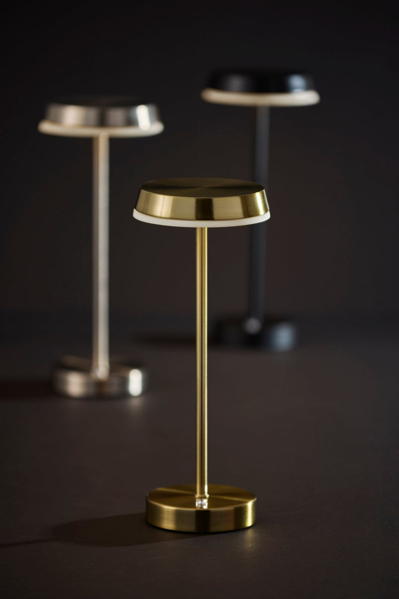 Tommy LED Cordless Table Lamp in Antique Brass