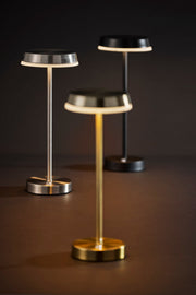 Tommy LED Cordless Table Lamp in Brushed Steel