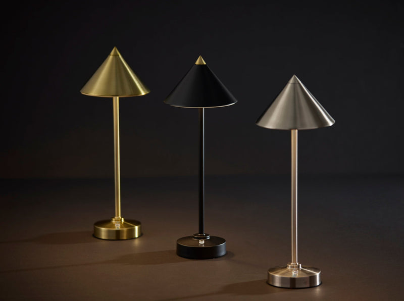 Ritchie LED Cordless Table Lamp in Black