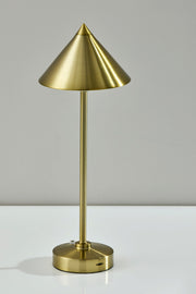 Ritchie LED Cordless Table Lamp in Antique Brass