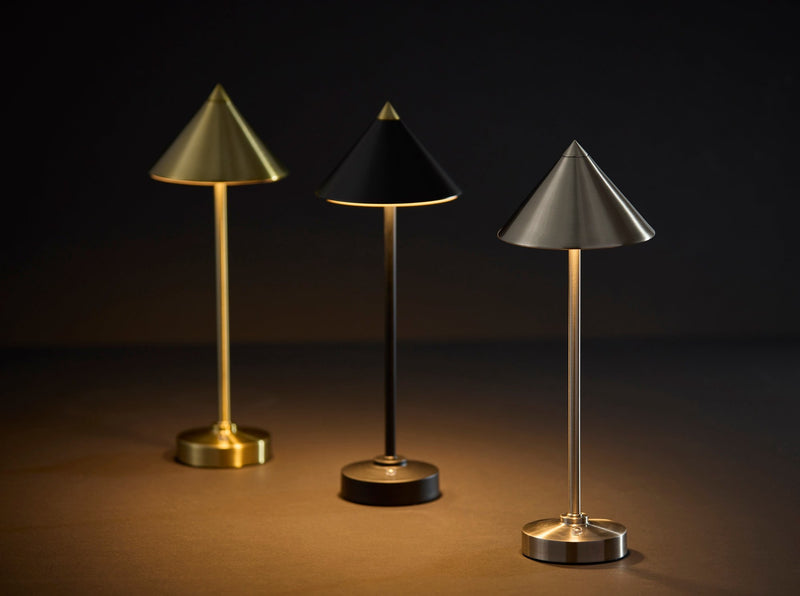 Ritchie LED Cordless Table Lamp in Brushed Steel