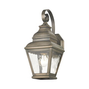Exeter Small Outdoor Wall Lantern in Vintage Pewter