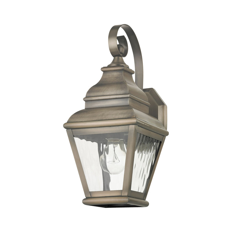 Exeter Small Outdoor Wall Lantern in Vintage Pewter