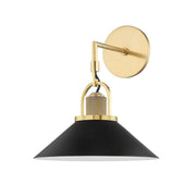 Syosset Wall Sconce in Aged Brass / Black