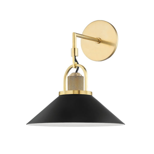 Syosset Wall Sconce in Aged Brass / Black