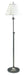 Club Adjustable Antique Silver Floor Lamp with White Linen Softback Shade
