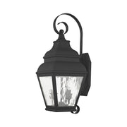 Exeter 2-Light Medium Outdoor Wall Lantern in Black