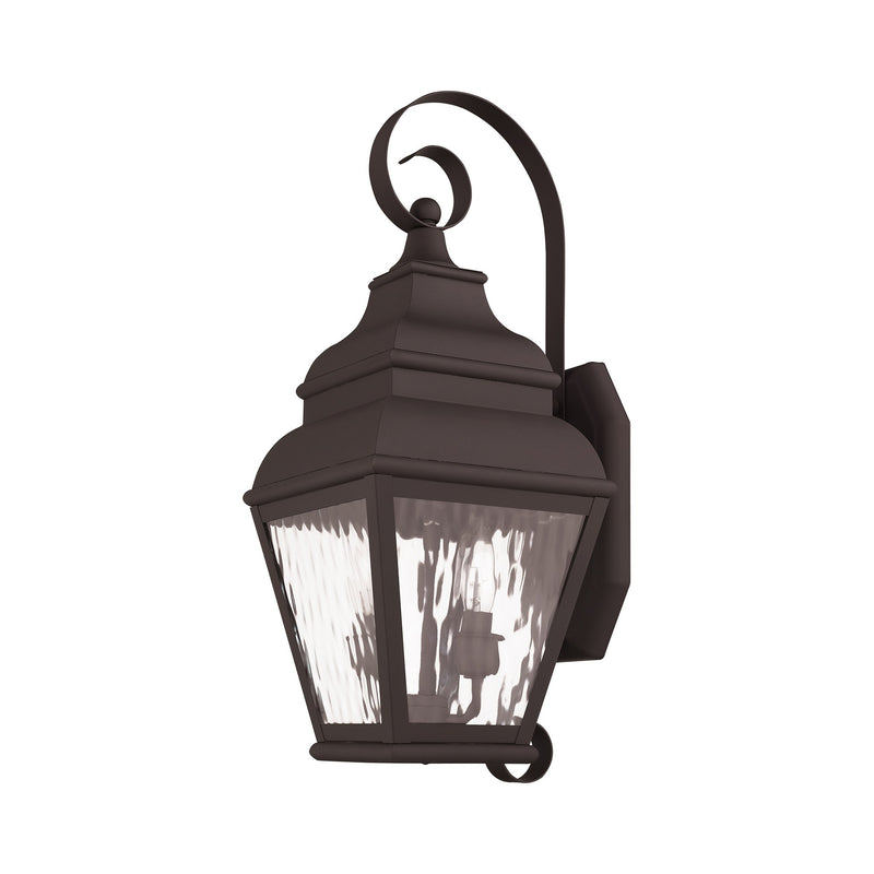 Exeter 2-Light Medium Outdoor Wall Lantern in Bronze