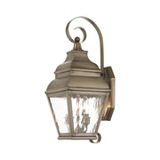 Exeter 2-Light Medium Outdoor Wall Lantern in Vintage Pewter