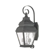 Exeter 2-Light Medium Outdoor Wall Lantern in Charcoal