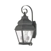 Exeter 2-Light Medium Outdoor Wall Lantern in Charcoal