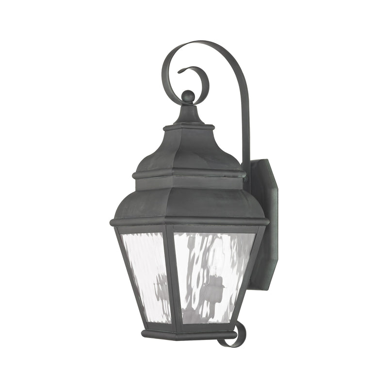 Exeter 2-Light Medium Outdoor Wall Lantern in Charcoal