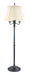 Newport 63 Inch Oil Rubbed Bronze Bridge Floor Lamp with Off-White Linen Softback Shade