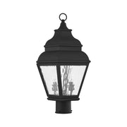 Exeter 2-Light Outdoor Post Light in Black