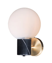 Vesper 11.5" 1 Light Wall Sconce in Satin Brass / Black