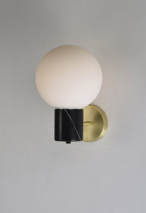 Vesper 11.5" 1 Light Wall Sconce in Satin Brass / Black
