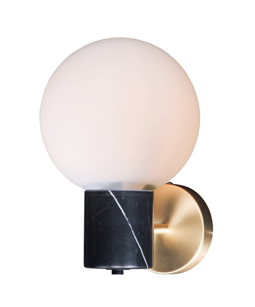 Vesper 11.5" 1 Light Wall Sconce in Satin Brass / Black
