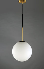 Vesper 1 Light Pendant in Satin Brass / Black