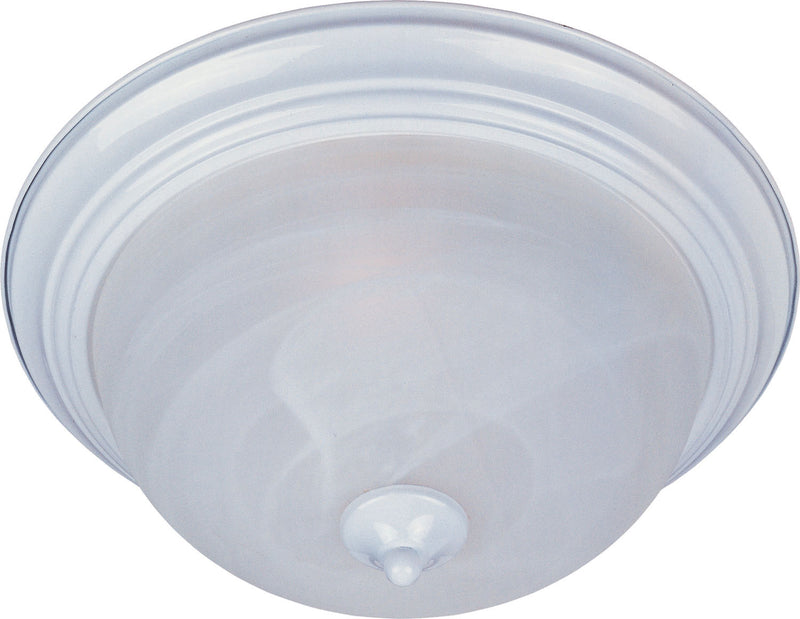 5842MRWT - Essentials 3-Light Flush Mount in White with Marble Glass by Maxim Lighting