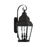 Exeter 3-Light Large Outdoor Wall Lantern in Black