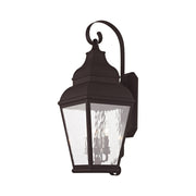 Exeter 3-Light Large Outdoor Wall Lantern in Bronze