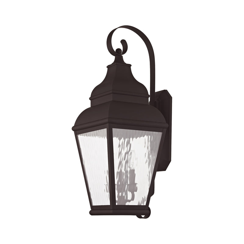 Exeter 3-Light Large Outdoor Wall Lantern in Bronze