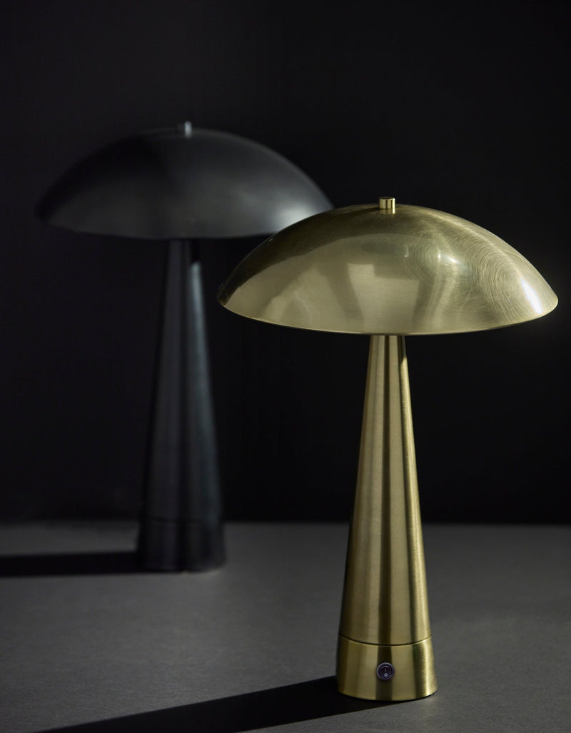 Vortex 2-Light Table Lamp in Antique Brass