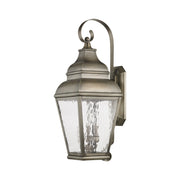 Exeter 3-Light Large Outdoor Wall Lantern in Vintage Pewter