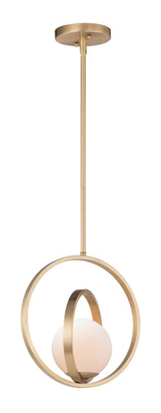 Coronet 12" Pendant in Satin Brass