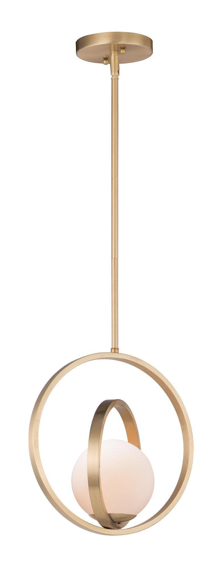 Coronet 12" Pendant in Satin Brass
