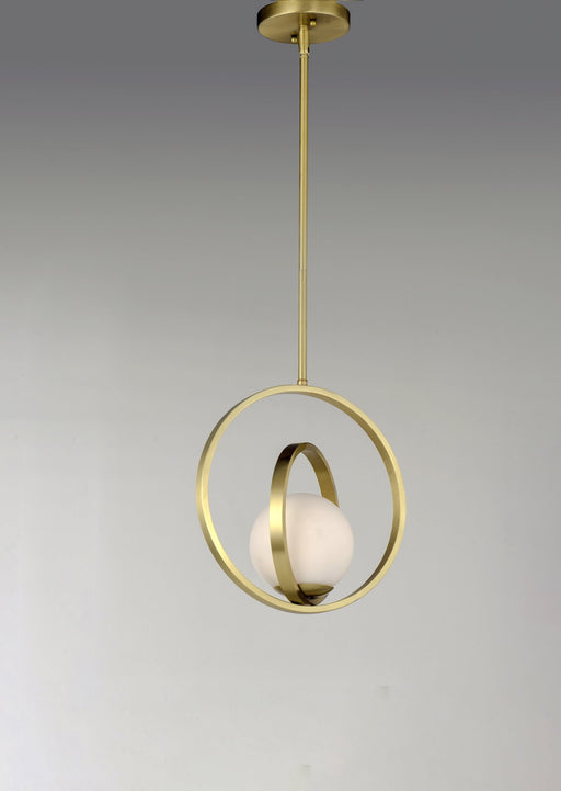 Coronet 12" Pendant in Satin Brass